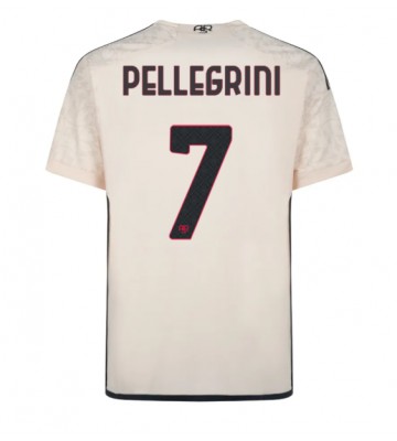 AS Roma Lorenzo Pellegrini #7 Koszulka Wyjazdowych 2023-24 Krótki Rękaw
